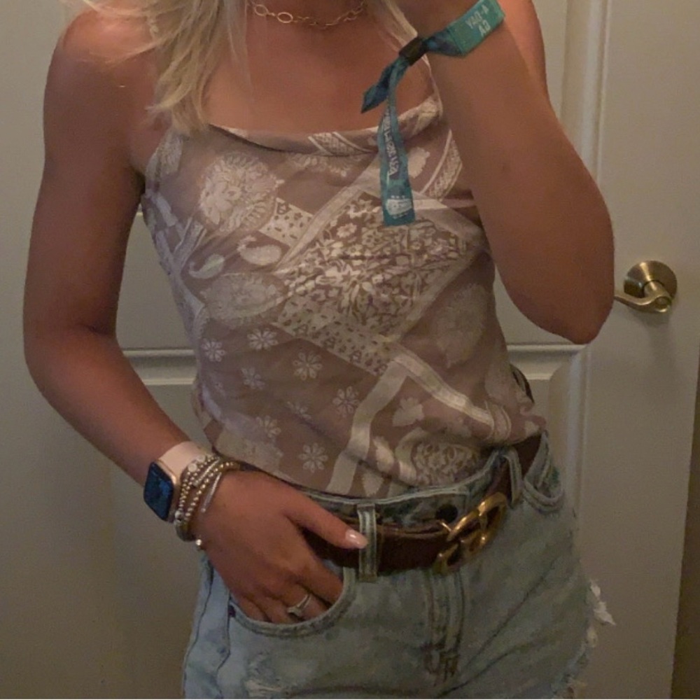 Bandana Tank Top with Tie in the Back